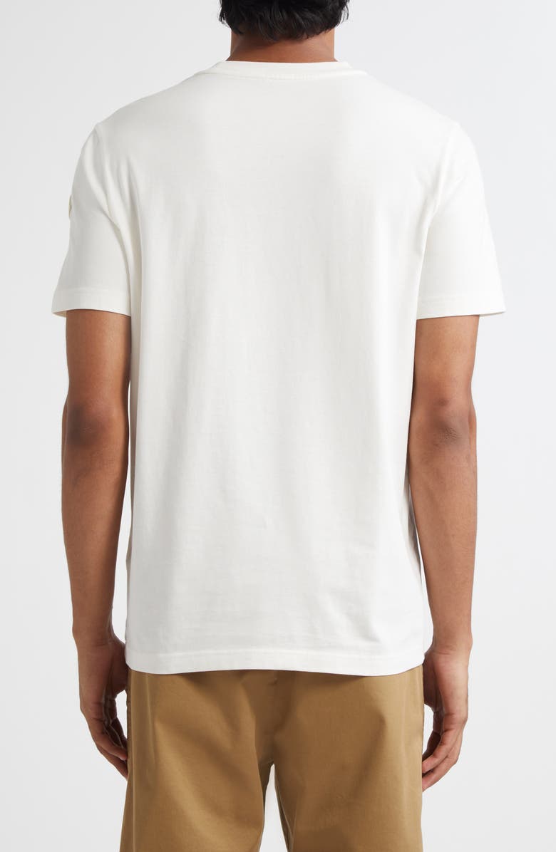 Moncler Monogram Logo Cotton T-Shirt, Alternate, color, Bright White