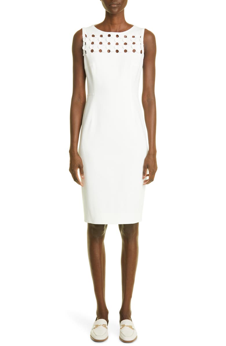 Akris punto Circle Cutout Sleeveless Sheath Dress, Main, color,