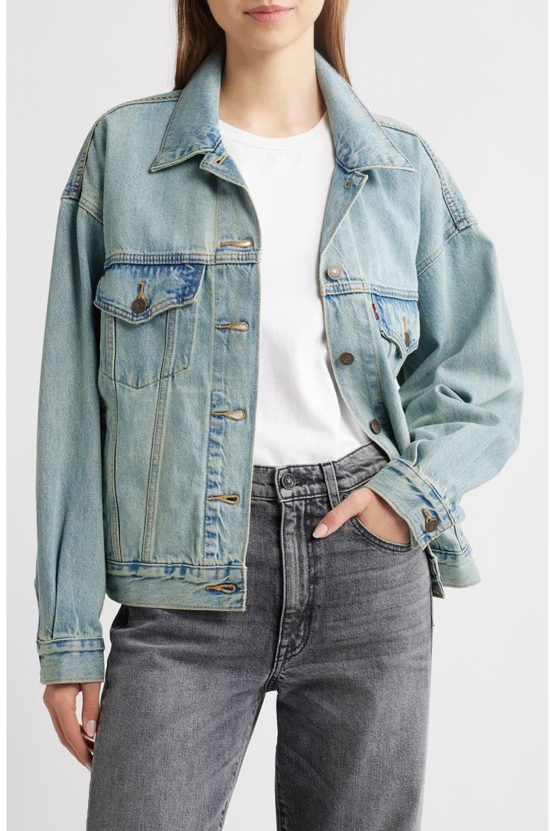 '90s Denim Trucker Jacket, Main, color, I TOLD YOU TRUCKER