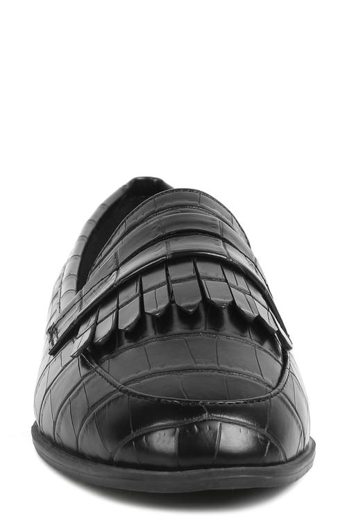 London Rag Pecker Fringe Loafer In Black