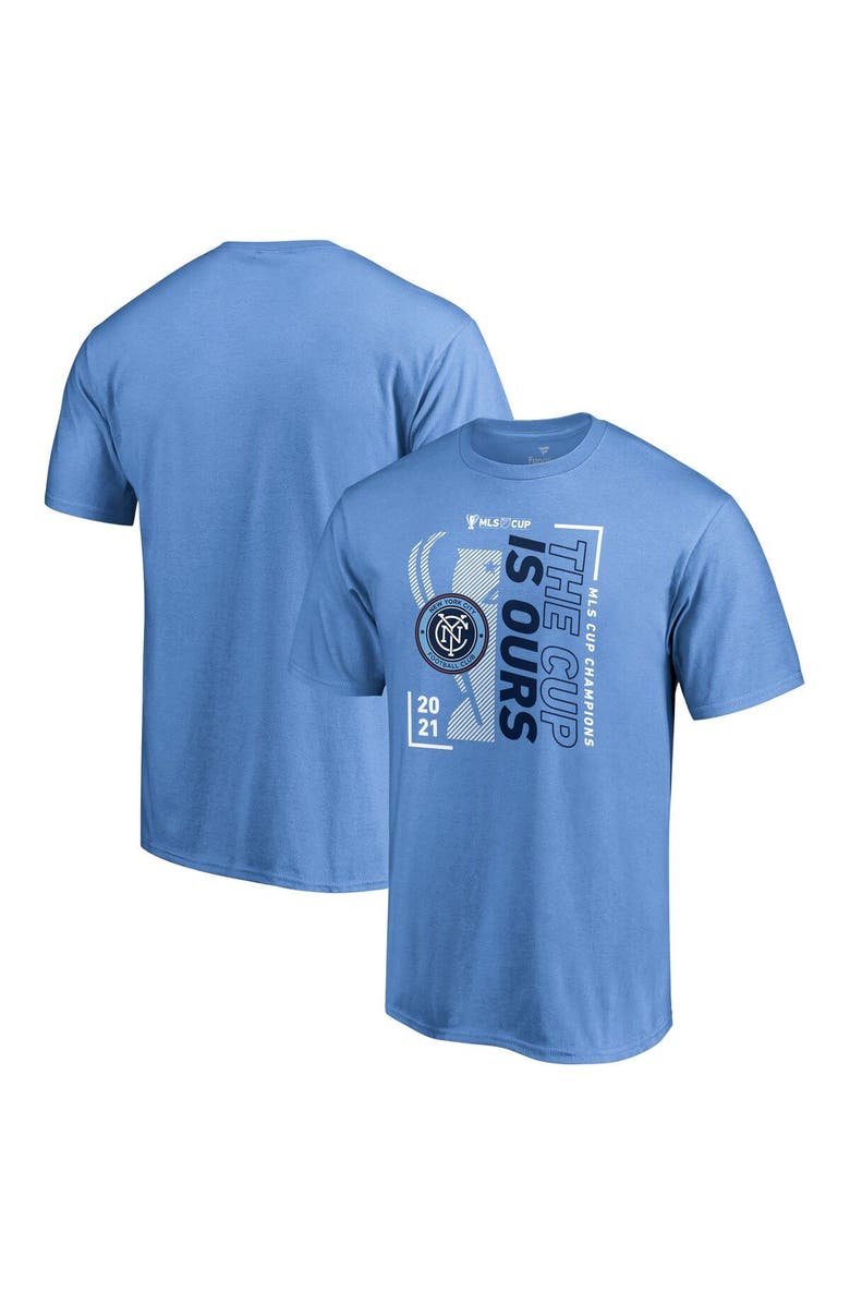 FANATICS Men's Fanatics Branded Sky Blue New York City FC 2021 MLS Cup Champions Parade T-Shirt, Main, color, 