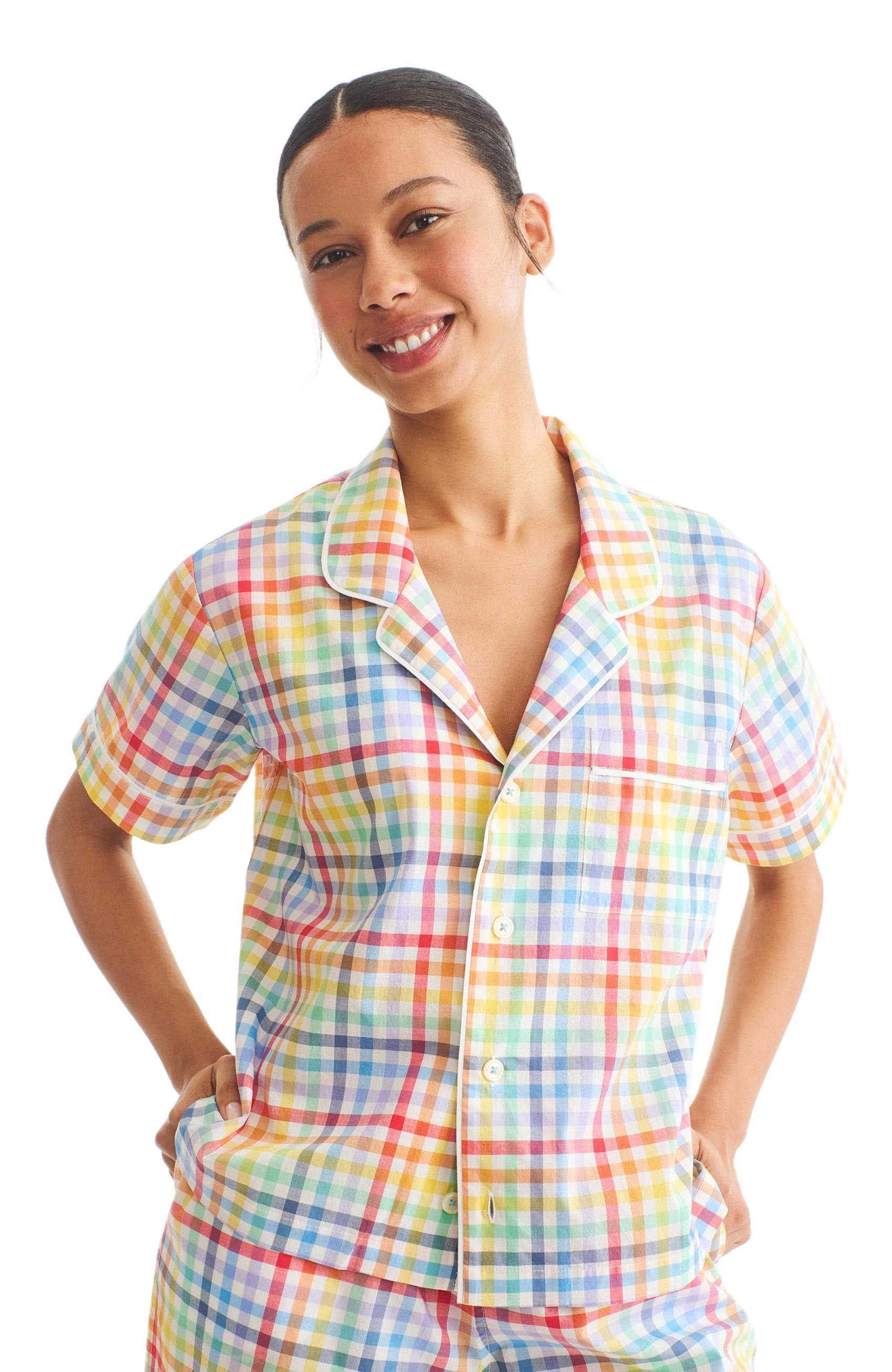 selected Ivory Rainbow Plaid