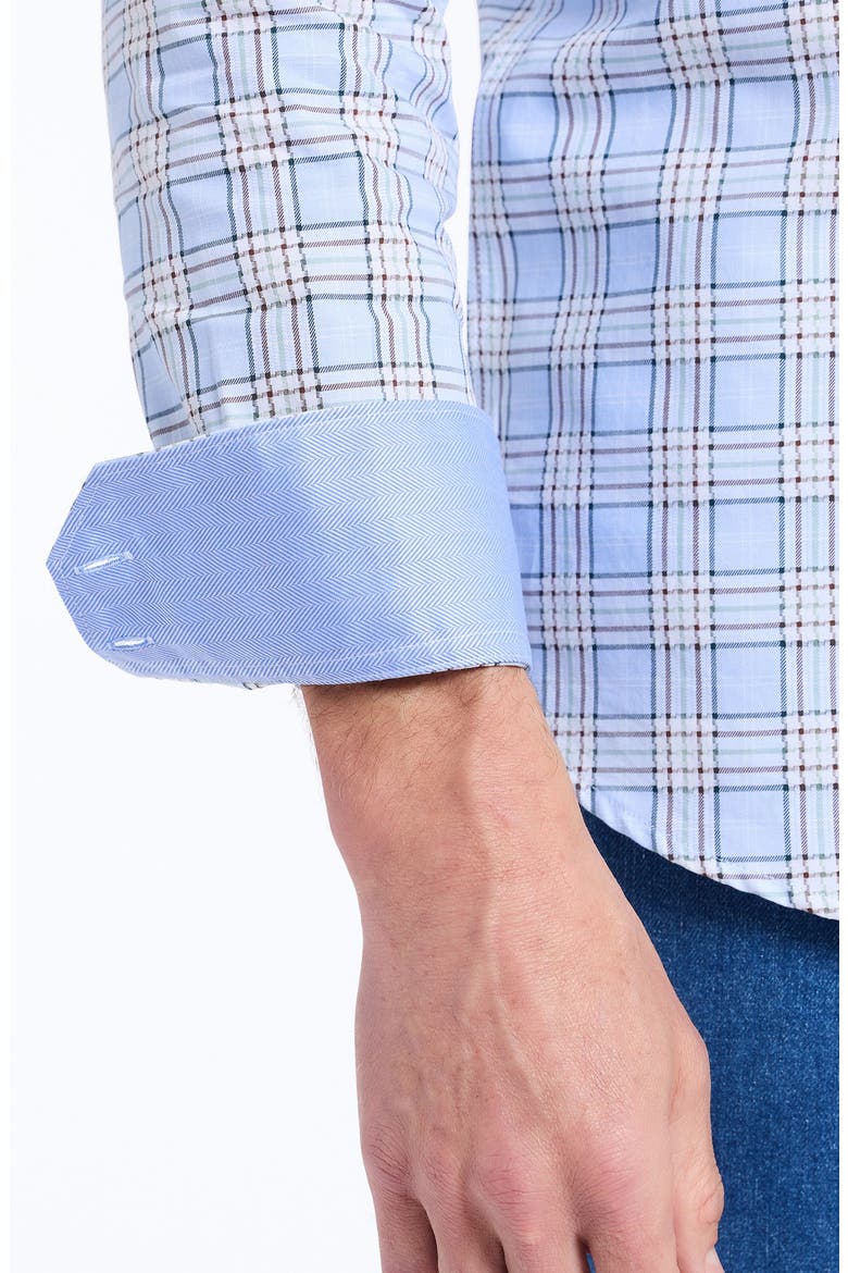 Portsoken Cotton Button-Up Shirt, Alternate, color, LIGHT BLUE