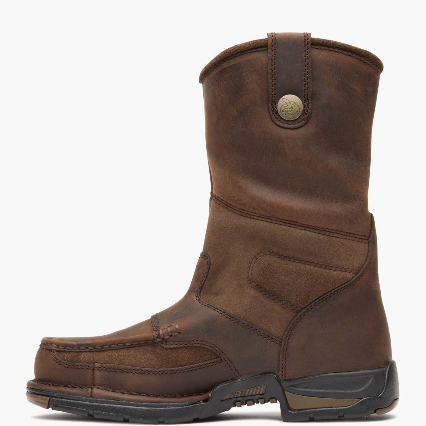 Georgia Boot Waterproof Wellington Work Boot, Alternate, color, Brown