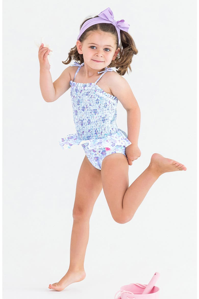 Kids' Fairytale Peplum One-Piece Swimsuit, Alternate, color, BLUE