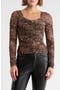 Ruched Mesh Top