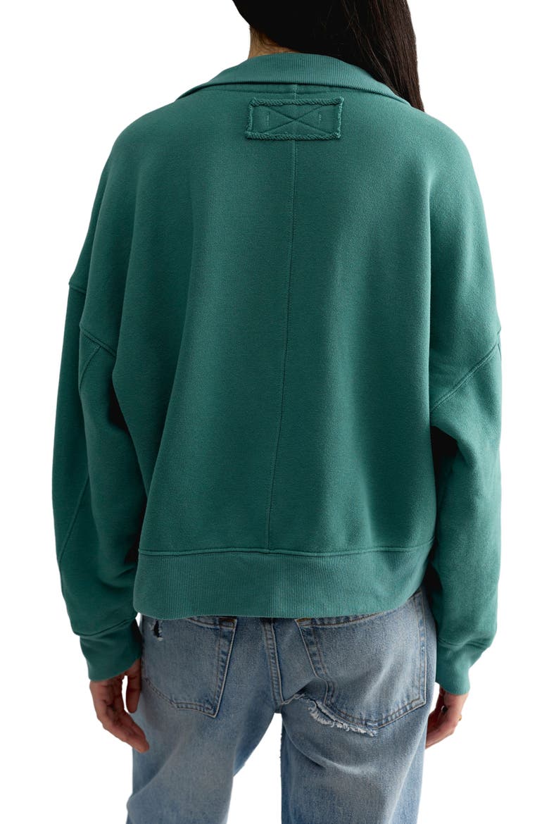 Timeless Snap Placket Pullover, Alternate, color, AQUA