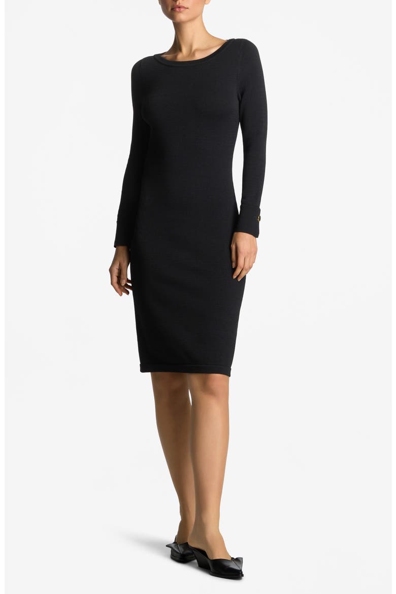 Santiago Knit Long Sleeve Sweater Dress, Main, color, BK00 BLACK