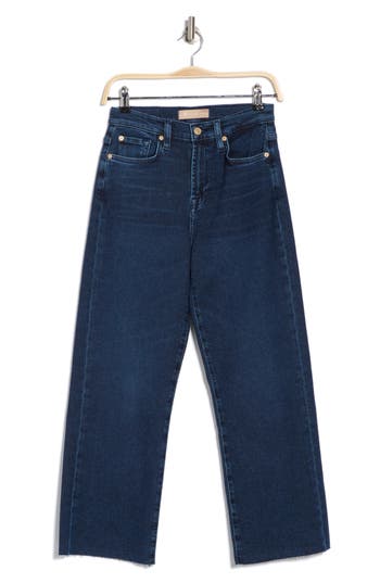 7 For All Mankind Alexa High Waist Crop Straight Leg Jeans In Paradise Cove