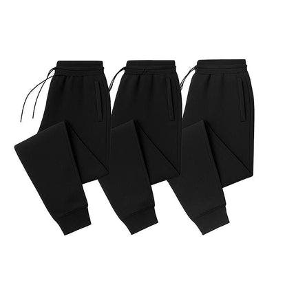 BenBen Men's 3 Pack Ultra Soft Fleece Jogger Sweatpants in Black/black/black 