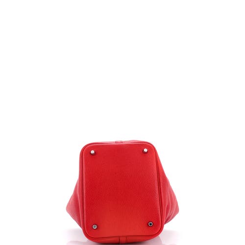 Pre-owned Hermes Hermes Picotin Lock Bag Clemence Mm In Red