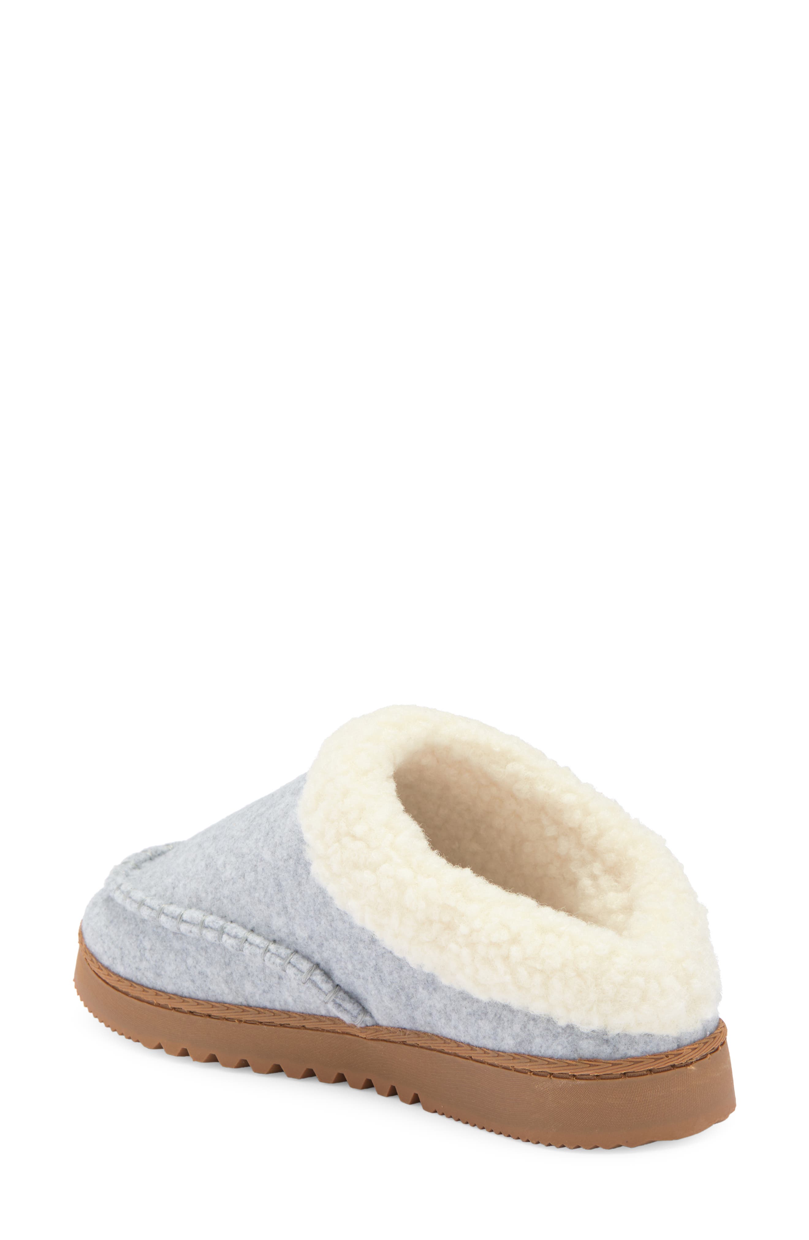 Børn Faux Fur Lined Slipper, Alternate, color, 