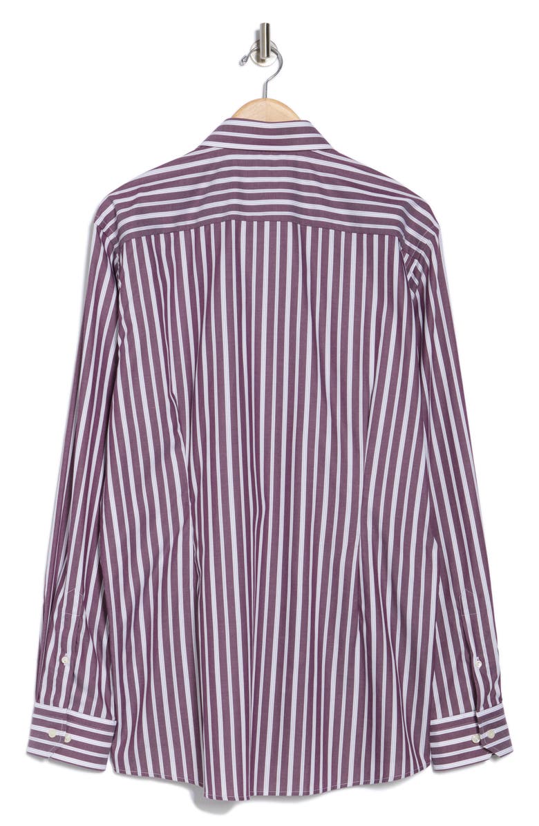 Eton Contemporary Fit Stripe Cotton Dress Shirt, Alternate, color, 
