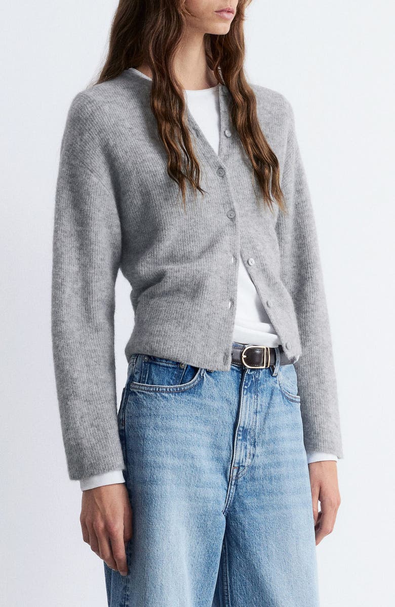 & Other Stories Alpaca & Wool Blend Cardigan, Alternate, color, Grey Medium Dusty