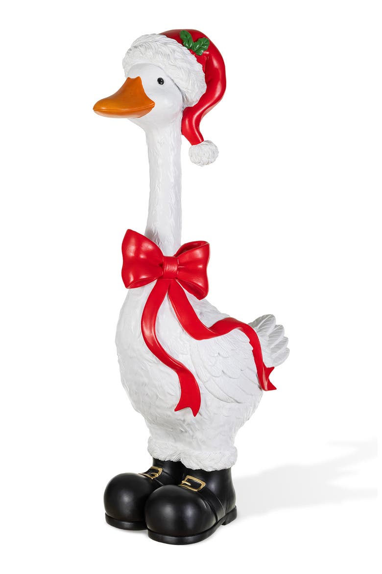 24"H Christmas Polyresin Goose Porch Decor, Main, color, White