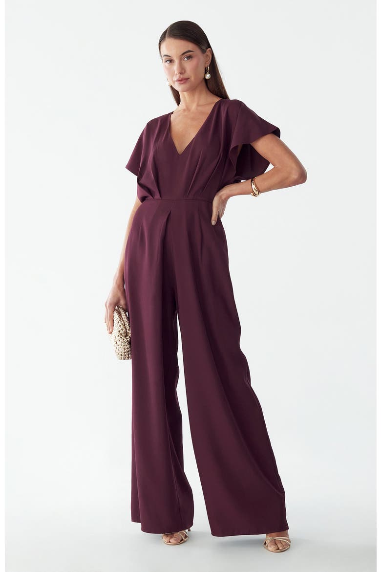Azeliah Jumpsuit, Alternate, color, Wine