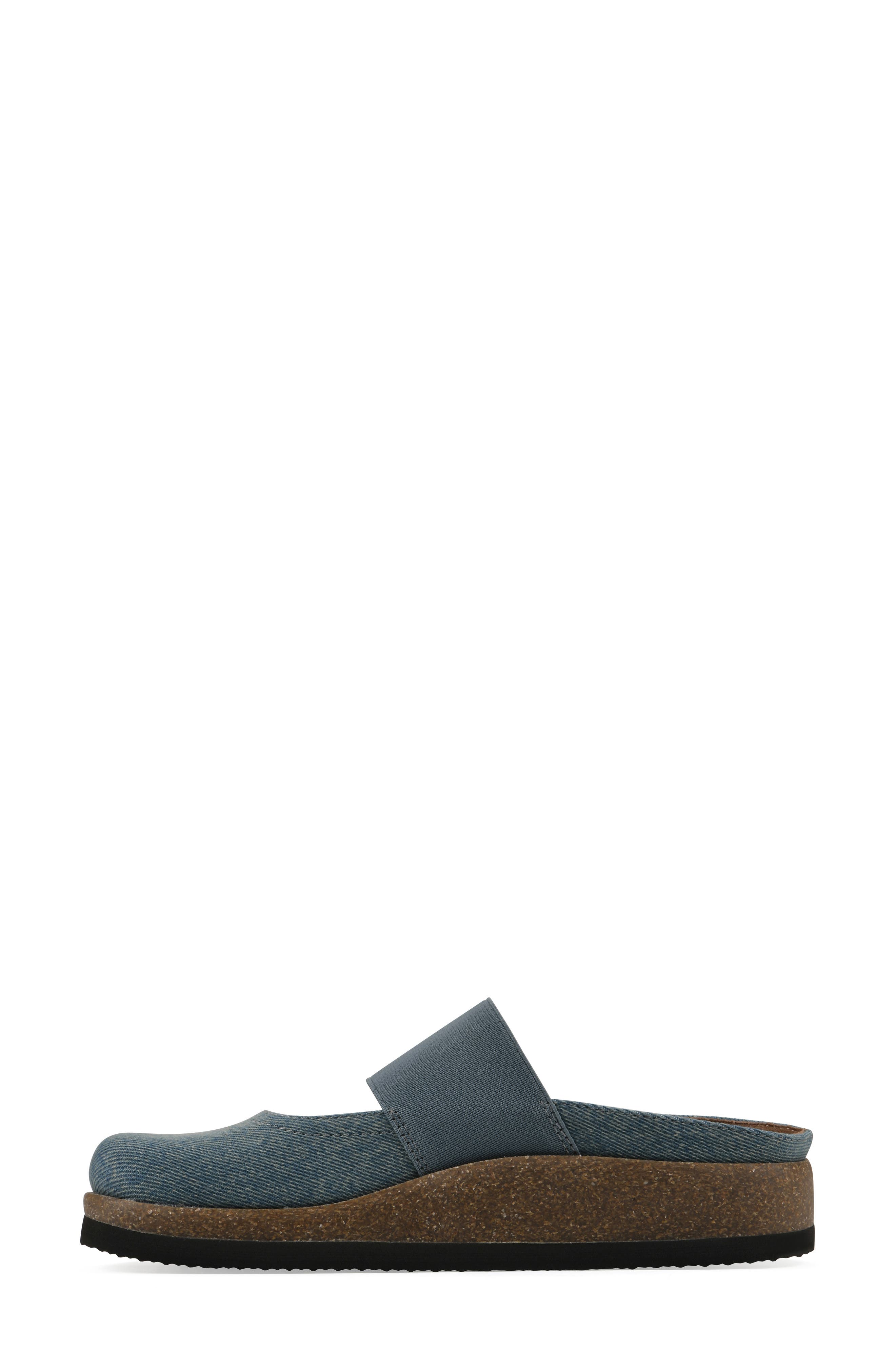 Bassi Wedge Mule, Alternate, color, VINTAGE BLUE FABRIC