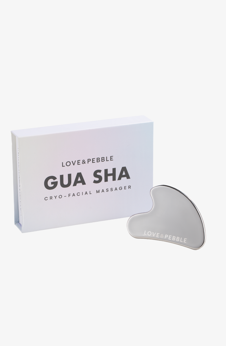 Love and pebble Stainless Steel Gua Sha, Main, color, NO COLOR