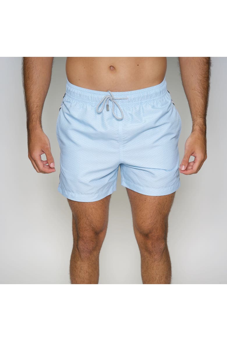 Eco-Friendly 5.5-Inch Le Club Men's Swim Trunks for Sustainable Style, Alternate, color, Sky Blue