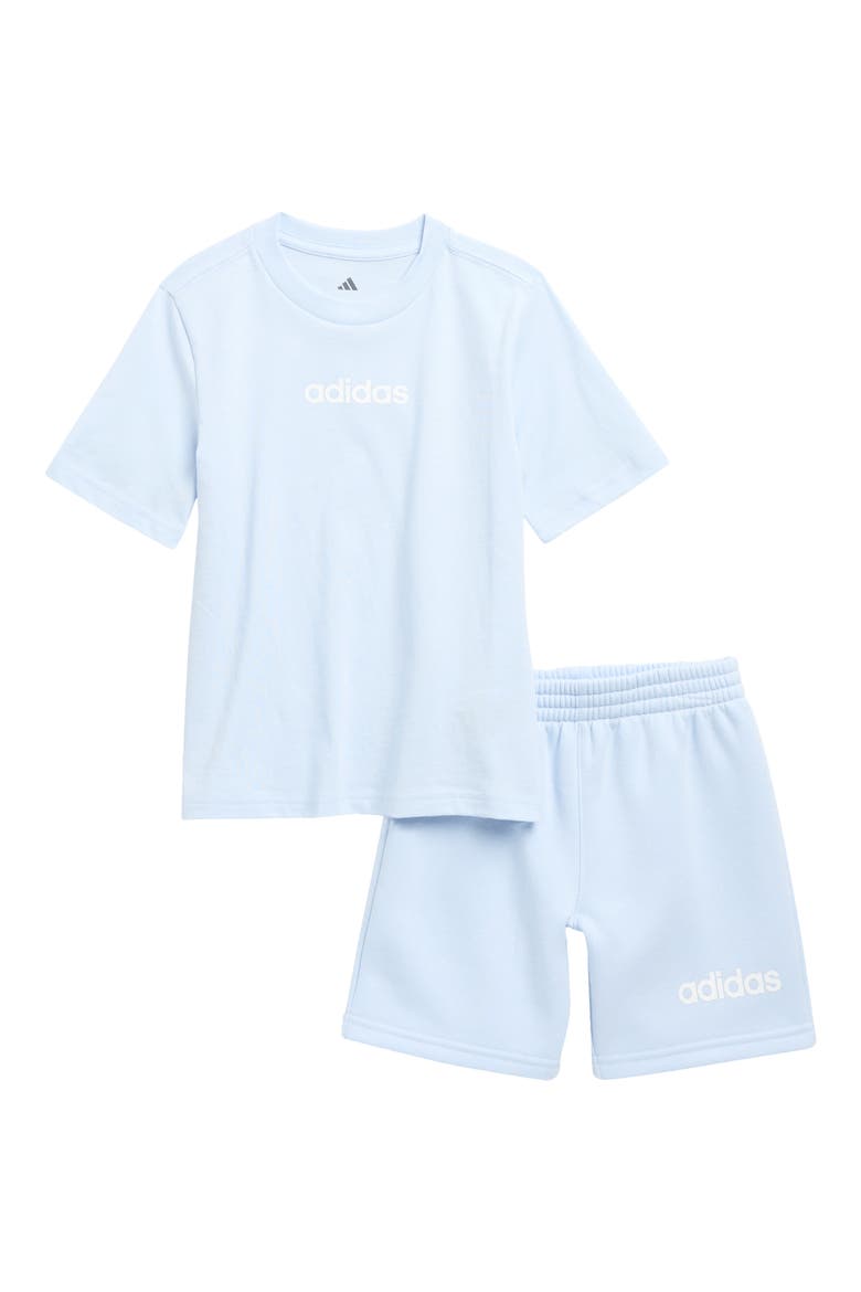 Kids' Logo T-Shirt & Shorts Set, Main, color, CRYSTAL SKY