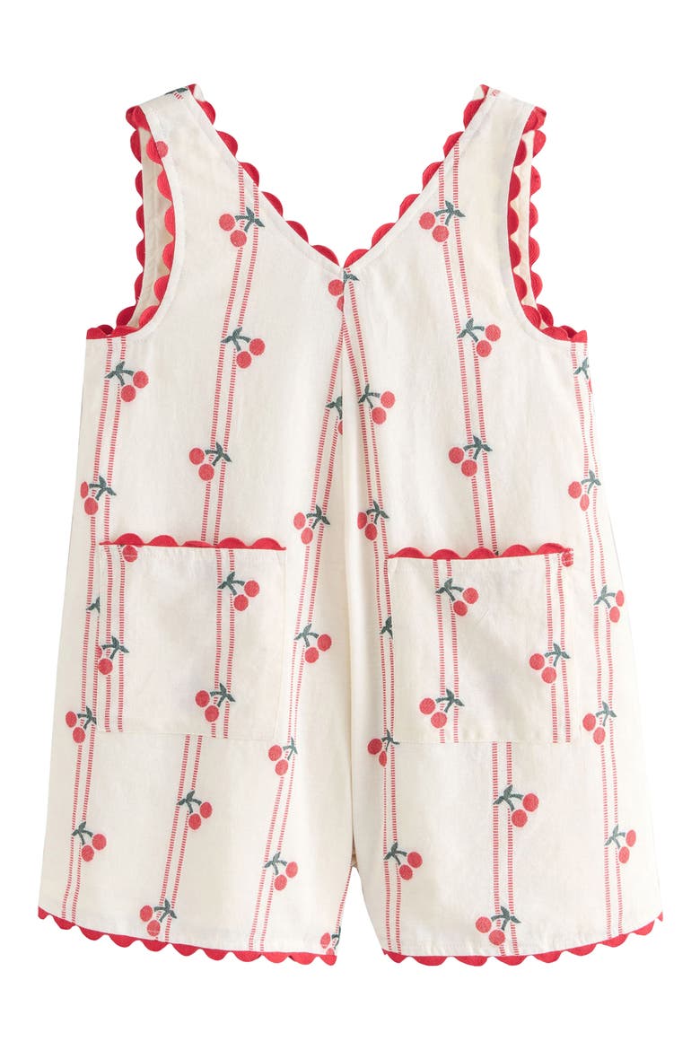 Kids' Cherry Jacquard Romper, Main, color, NEUTRAL