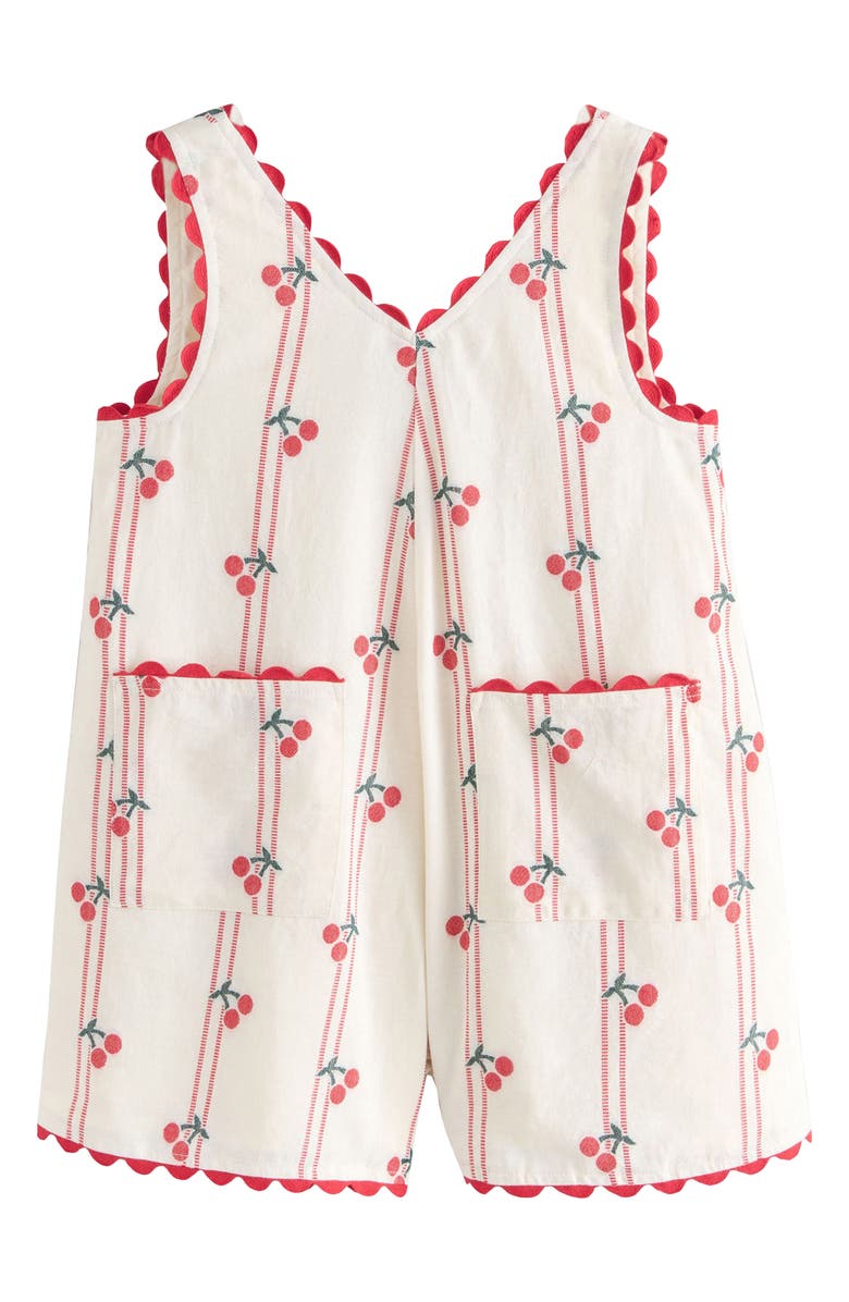 NEXT Kids' Cherry Jacquard Romper, Main, color, Neutral