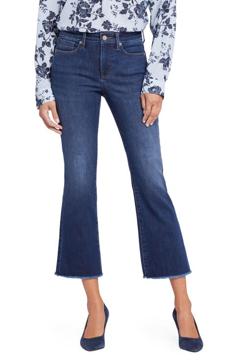 Barbara Fray Hem Ankle Bootcut Jeans (Women)