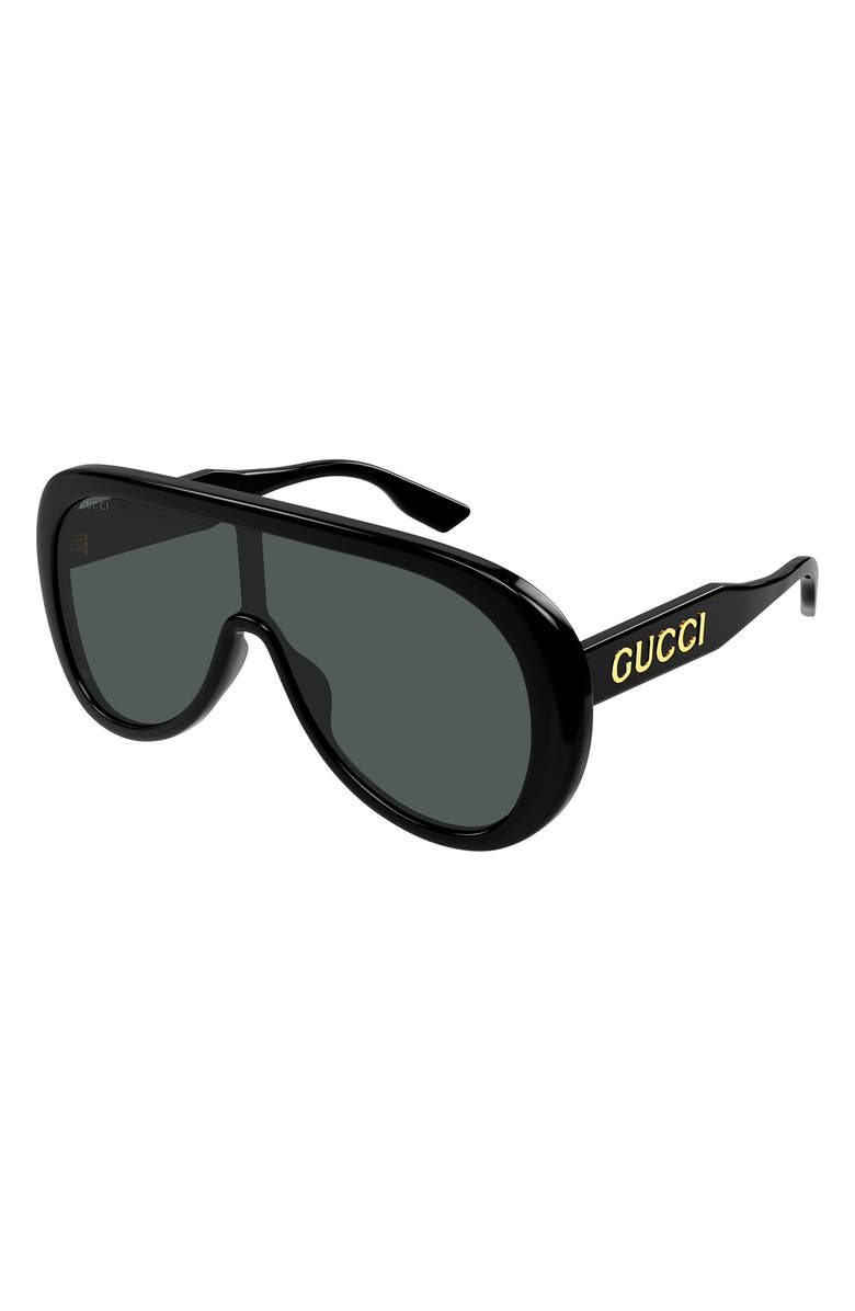 Gucci 99mm Oversize Shield Sunglasses, Main, color, 