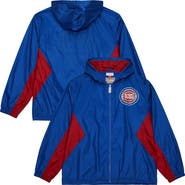 Mitchell & Ness Men's Mitchell & Ness Blue Detroit Pistons Playmaker Full-Zip Hooded Windbreaker Jacket