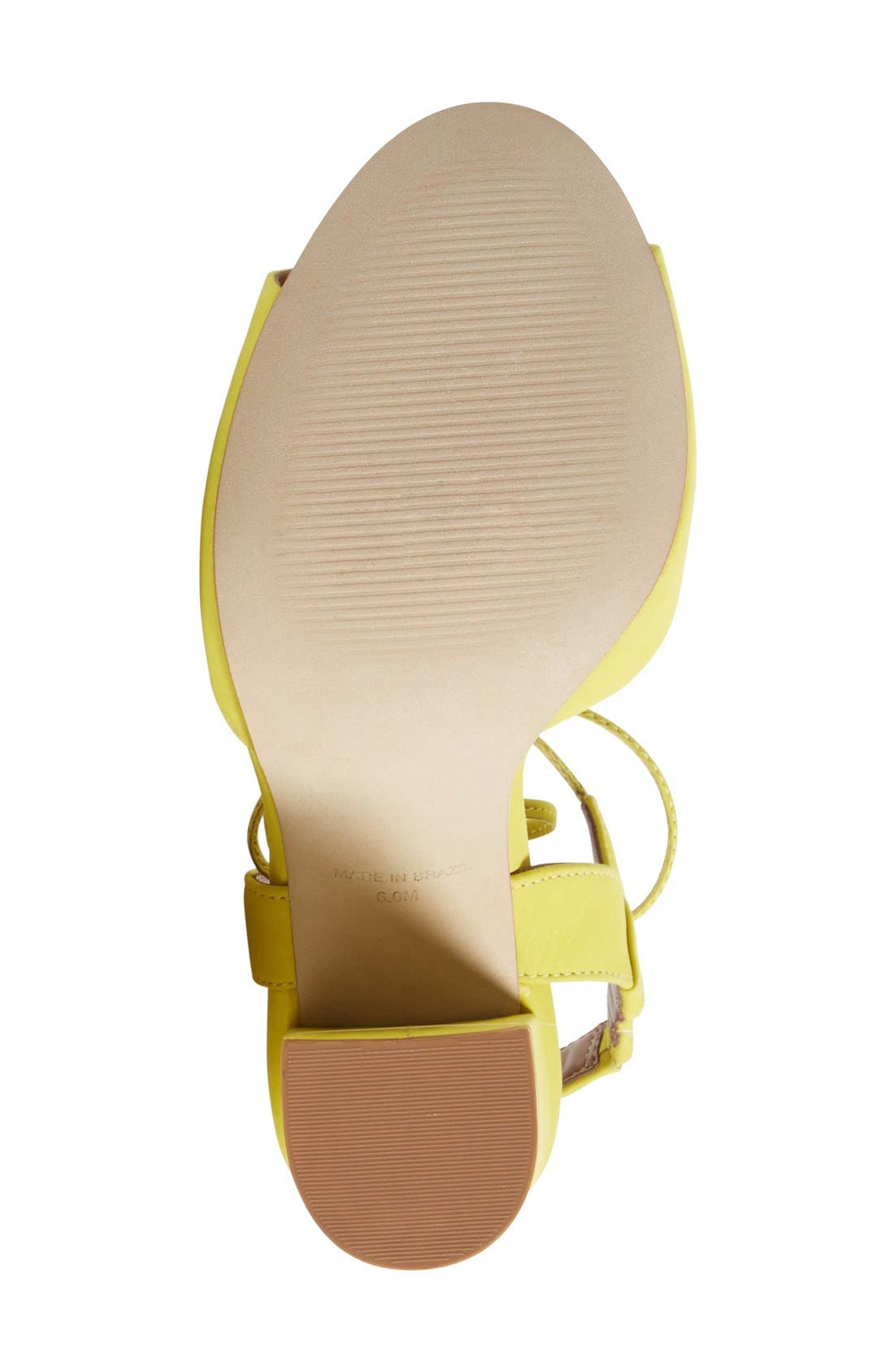 'Serrina' Block Heel Lace Up Sandal, Alternate, color, YELLOW NUBUCK