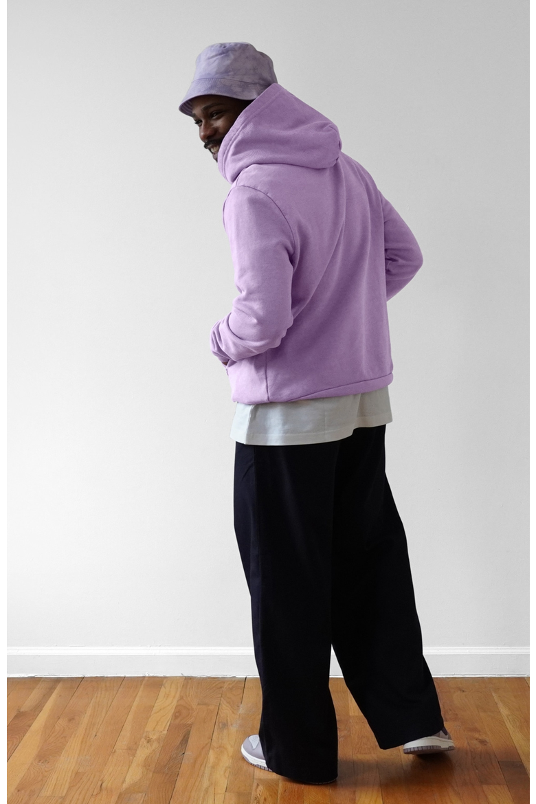 Ginkgo Leaf Hoodie, Alternate, color, Wisteria