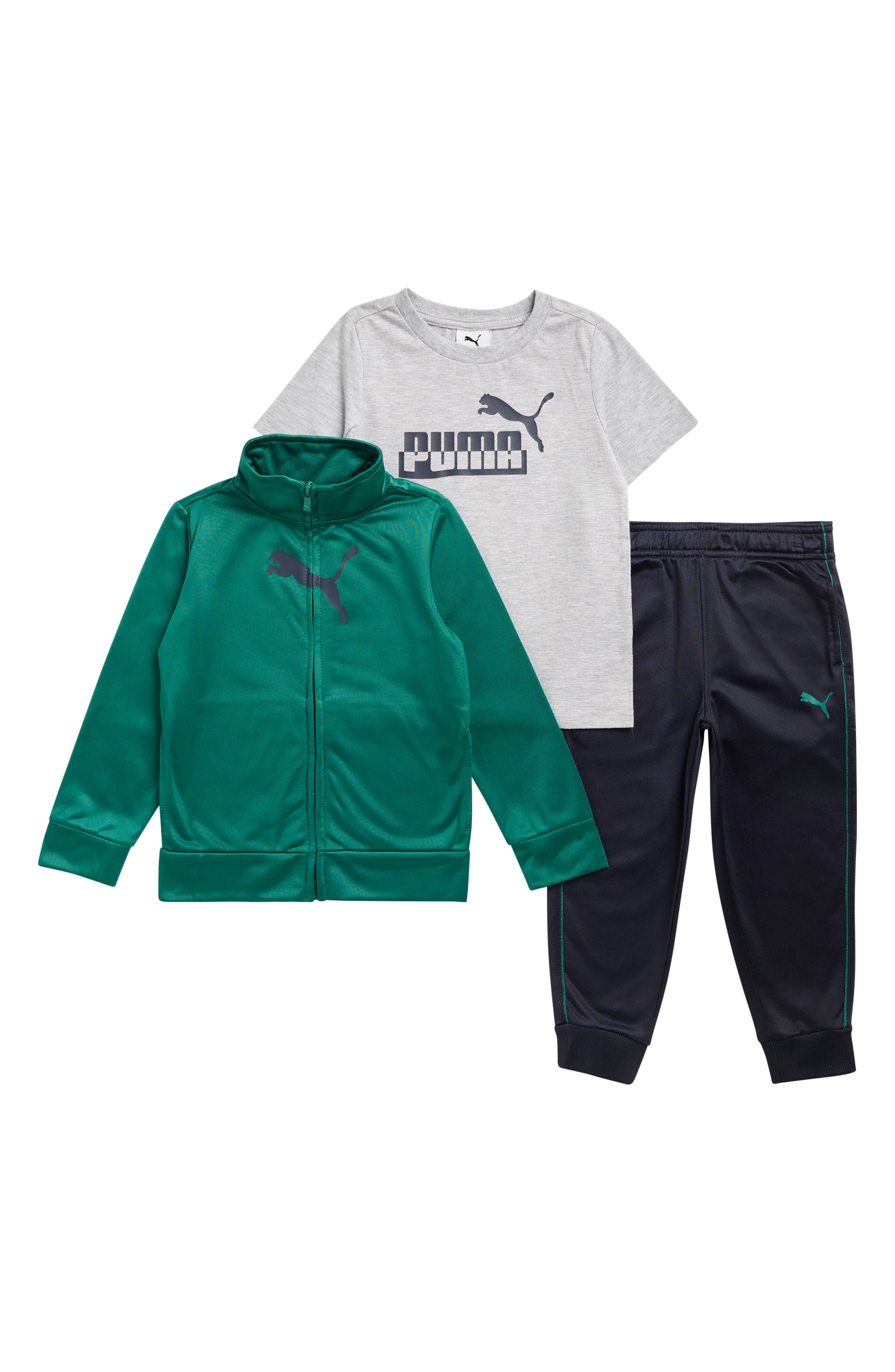 PUMA Kids&#39; Tricot Track Jacket, T-Shirt &amp; Joggers Set