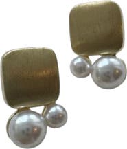 Erin McDermott Jewelry Pearl and Gold Studs