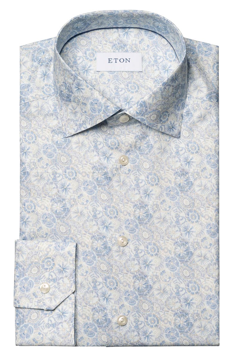 Eton Slim Fit Fit Cotton Dress Shirt, Alternate, color, Light Pastel Blue