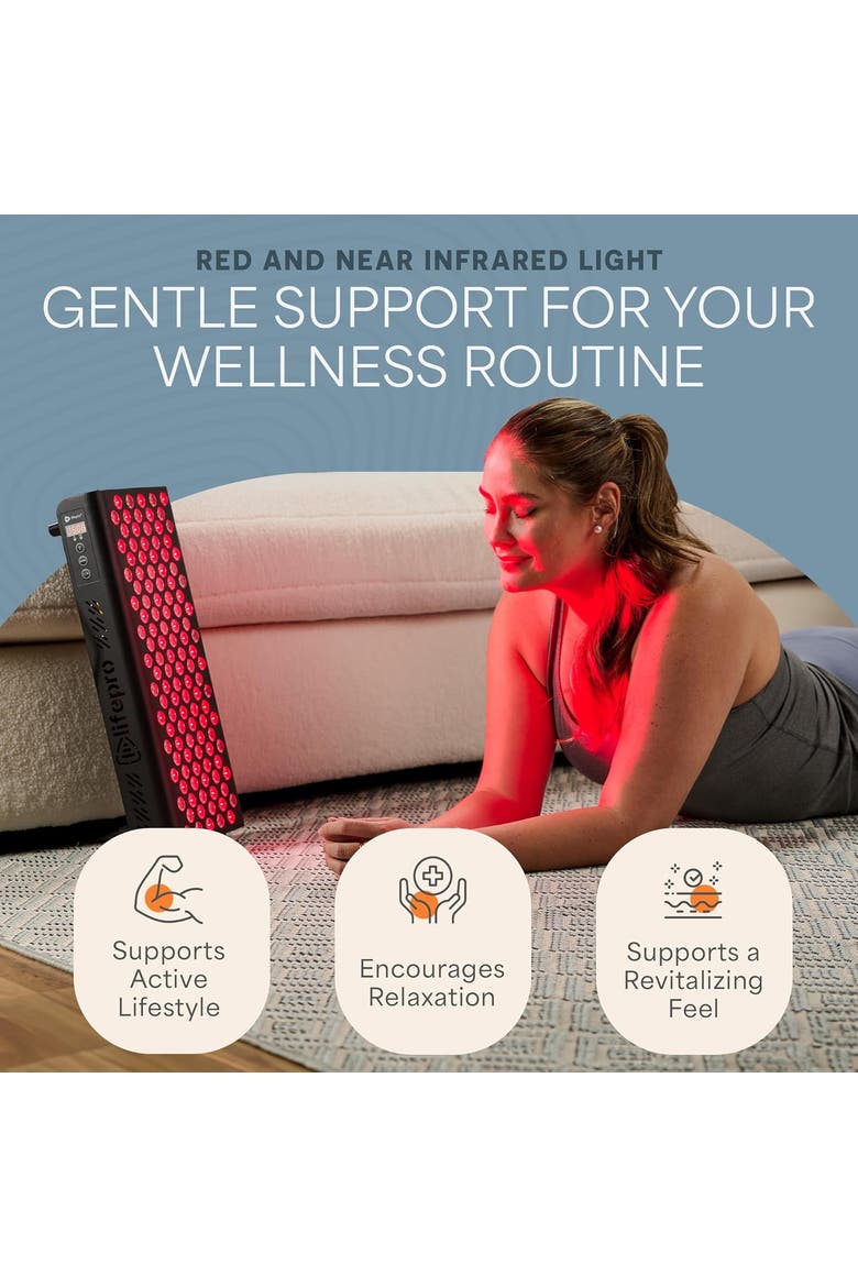 Red Light Therapy Panel 660nm & 850nm Near Infrared Full Body Therapy, Alternate, color, Black