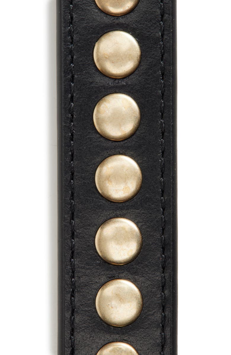 AllSaints Flat Stud Leather Belt, Alternate, color, 
