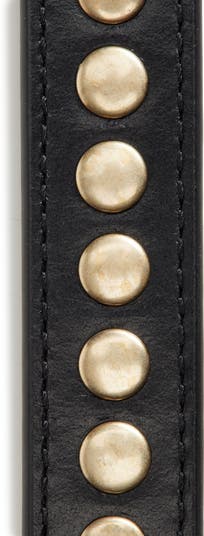 Flat Stud Leather Belt