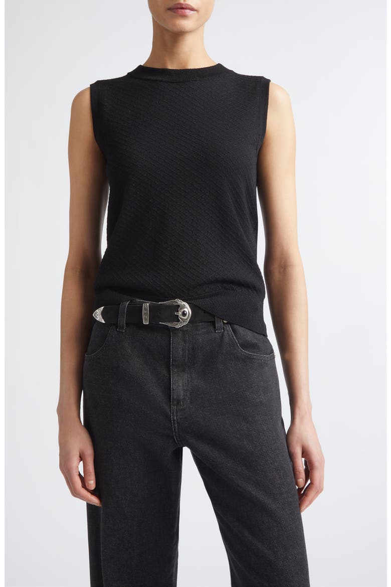 Sleeveless Wool Blend Knit Shell, Main, color, 22 BLACK