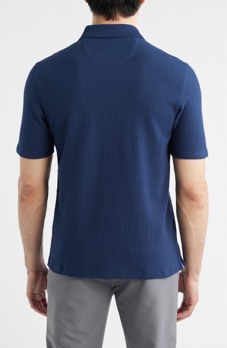 Johnston & Murphy Tilson Textured Performance Polo, Alternate, color, Navy