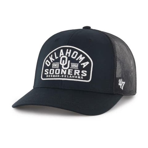 Men's '47  Black Oklahoma Sooners Leland Trucker Adjustable Hat