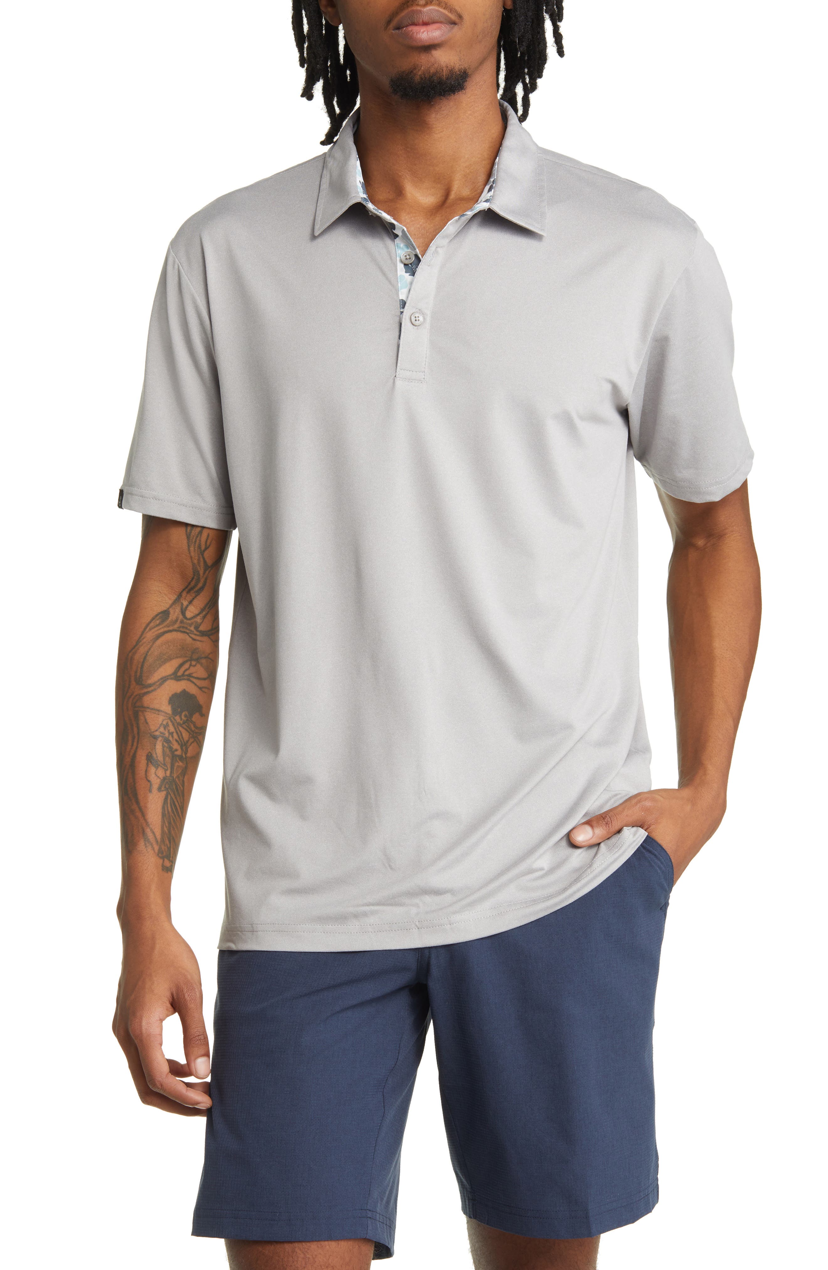 Swannies James Solid Stretch Golf Polo