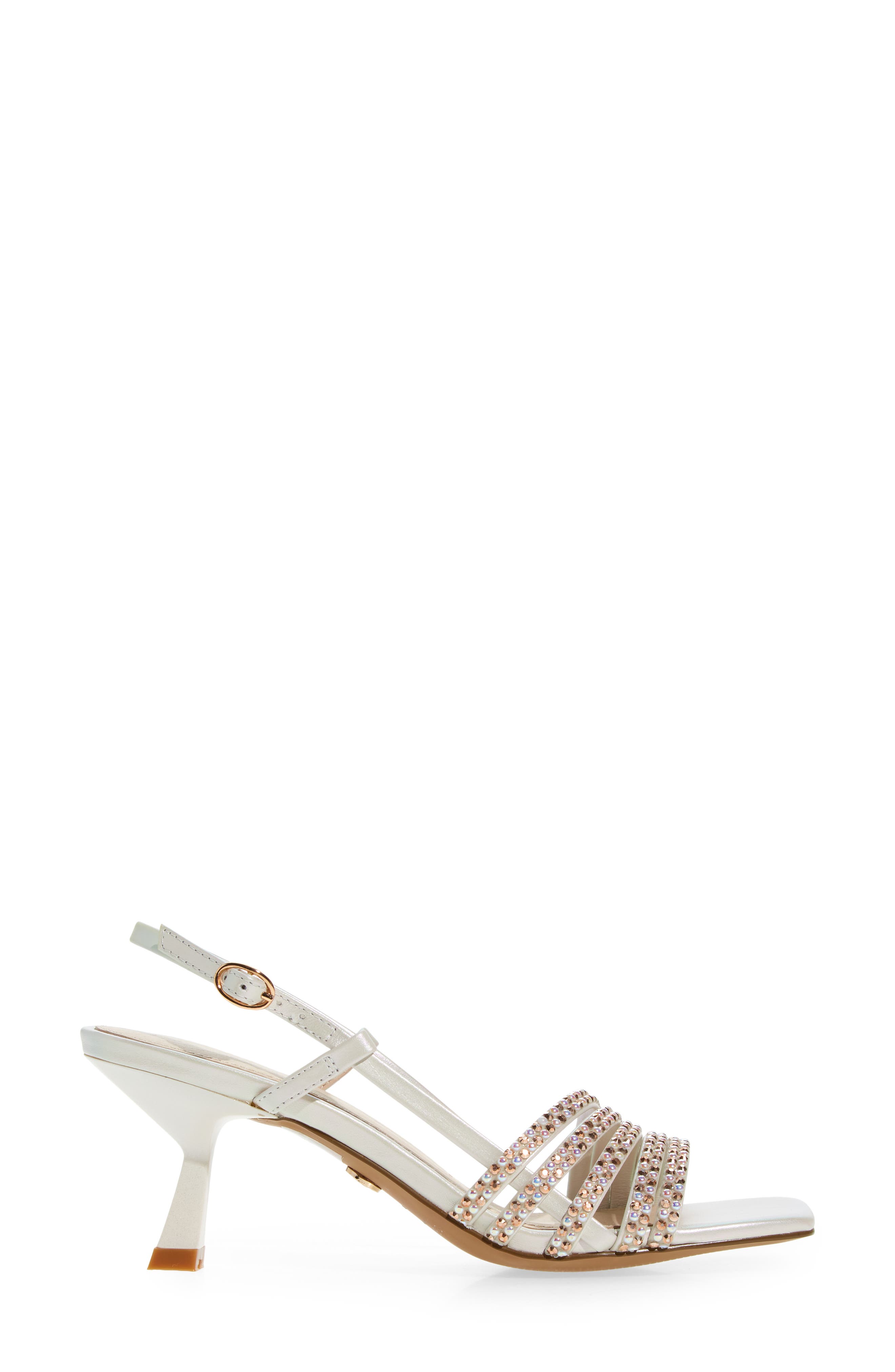 Cecelia New York Kasper Square Toe Sandal, Alternate, color, Pearl White Jewel