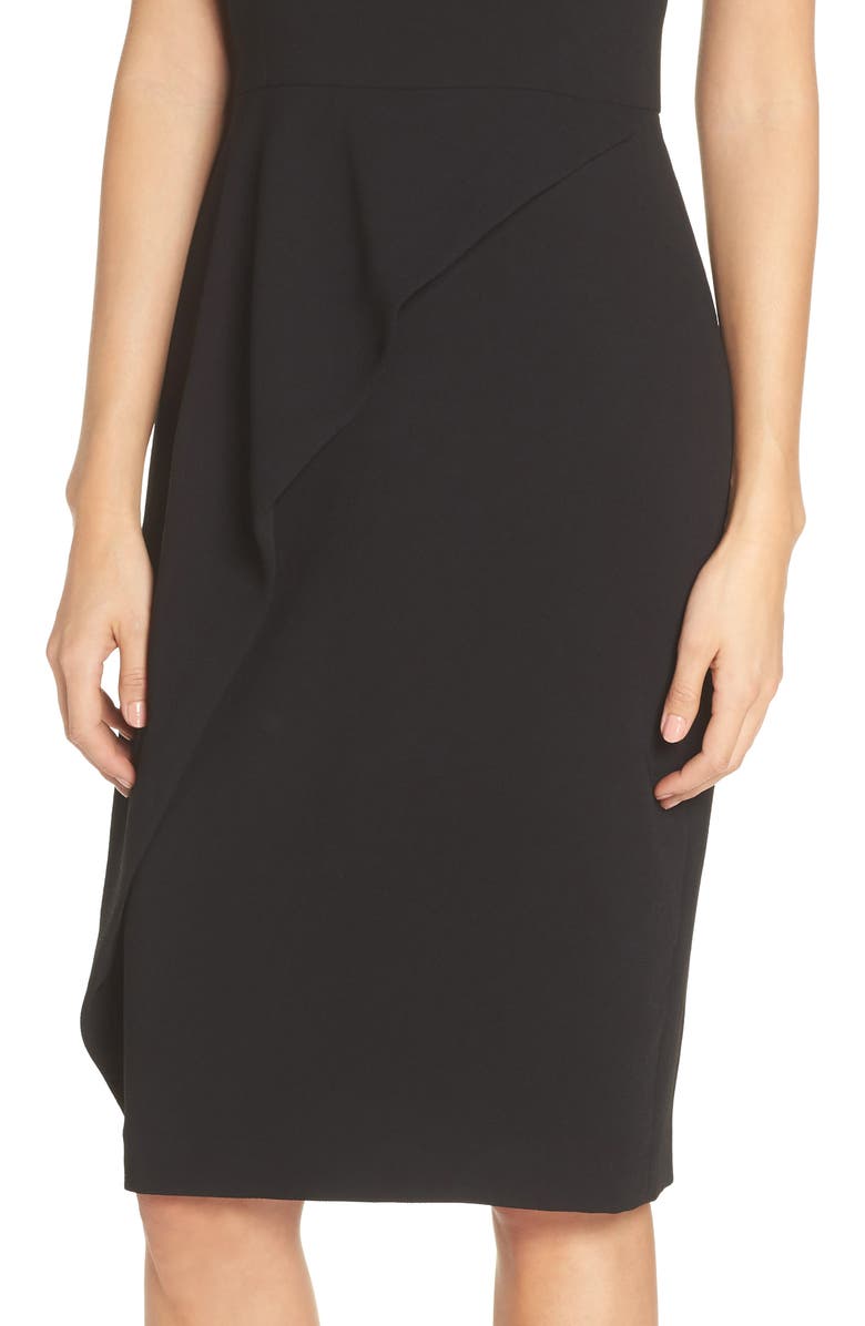 Eliza J Asymmetrical Ruffle Sheath Dress, Alternate, color,