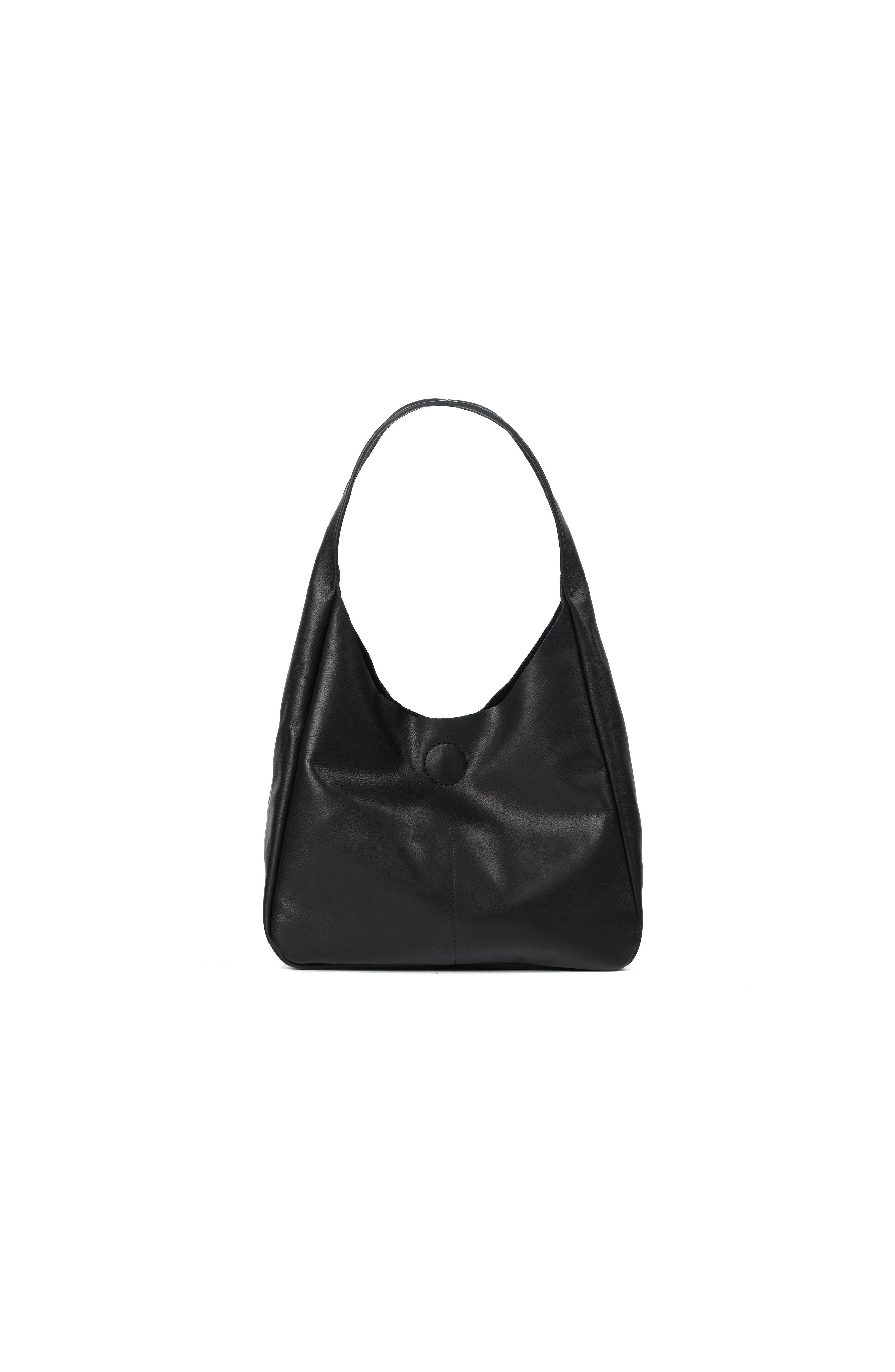 Ezra Arthur Phoebe Leather Hobo Soft Nappa Shoulder Bag, Main, color, Black