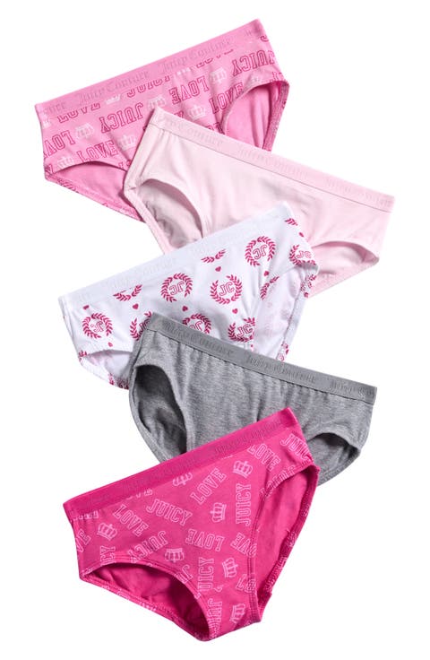 Kids' Assorted 5-Pack Stretch Cotton Blend Bikini Briefs (Little Kid & Big Kid)