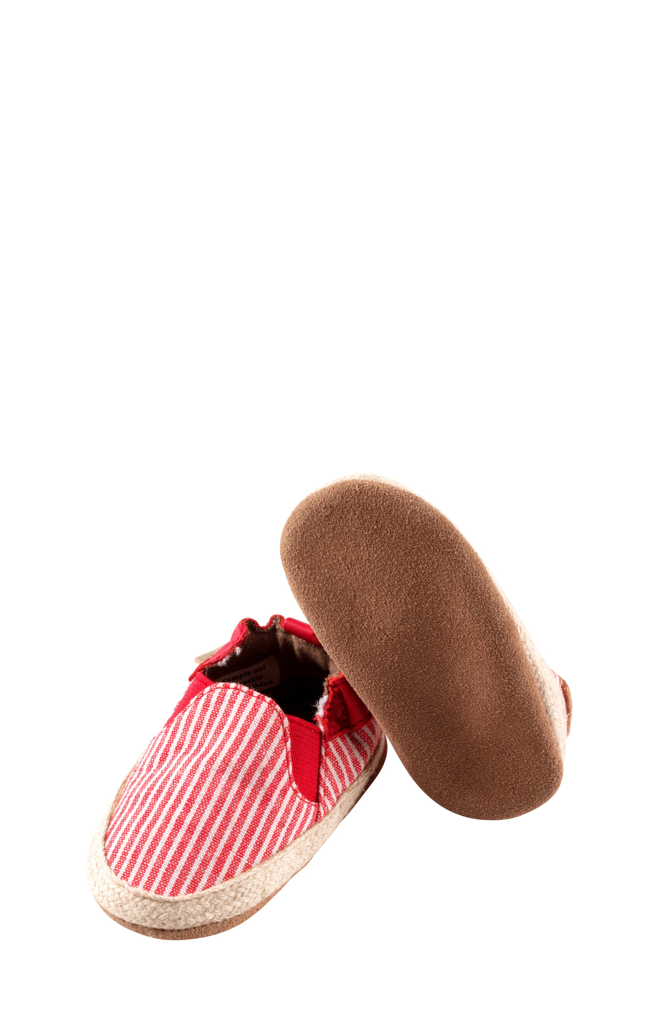 Robeez<sup>®</sup> Waverly Stripe Espadrille Crib Shoe, Alternate, color, 