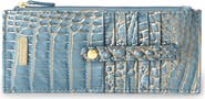 Brahmin Croc Embossed Leather Credit Card Wallet