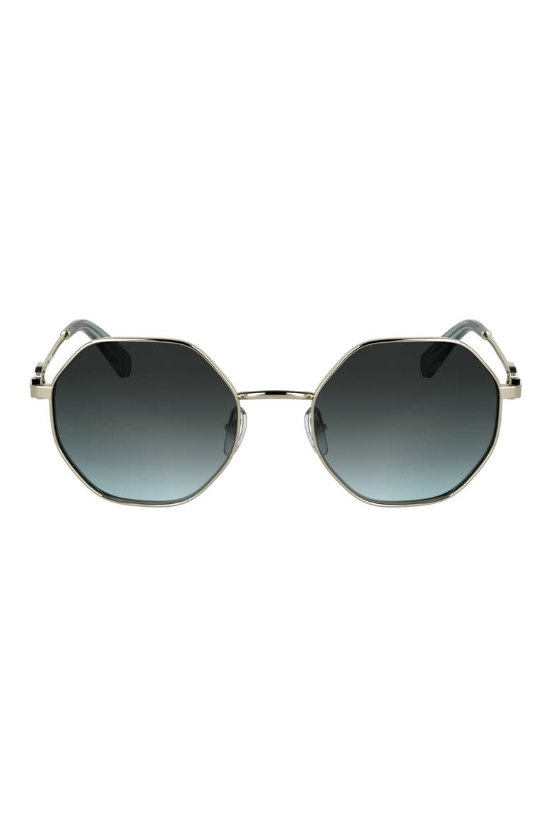 Le Foulonné 52mm Gradient Round Sunglasses, Main, color, GOLD/ GRADIENT BLUE