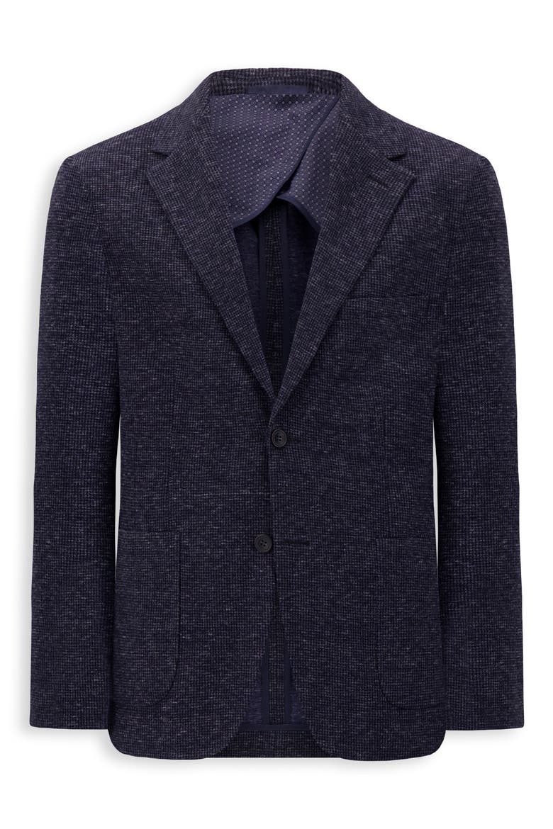 Textured Comfort Knit Cotton Blend Sport Coat, Alternate, color, BLUE