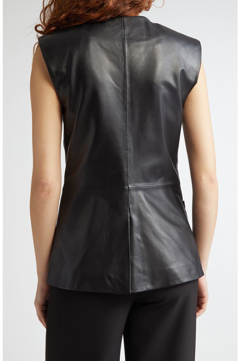 Tamara Leather Vest, Alternate, color, BLACK